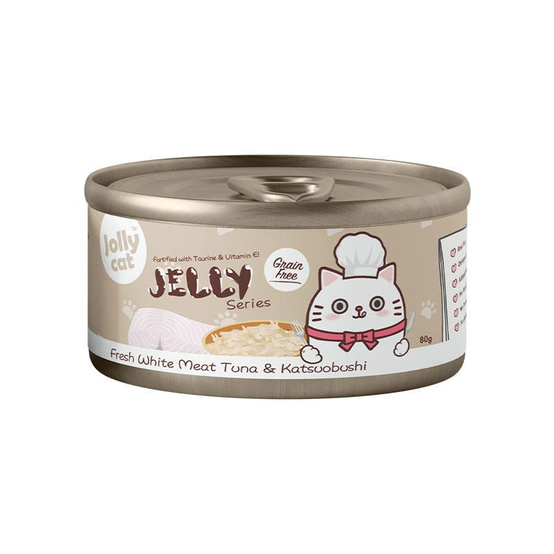 JollyCat Fresh White Meat Tuna & Katsuobushi in Gravy 80g X24