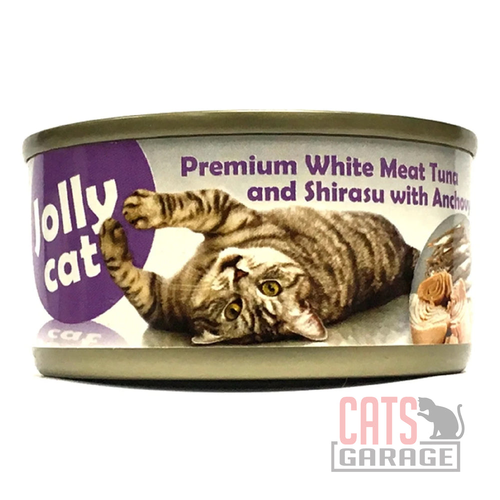 Jolly Cat Premium - White Meat Tuna & Shirasu with Anchovy 80g