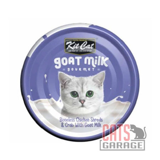 KitCat Goat Milk Gourmet Boneless Chicken Shreds & Crab 70g X24