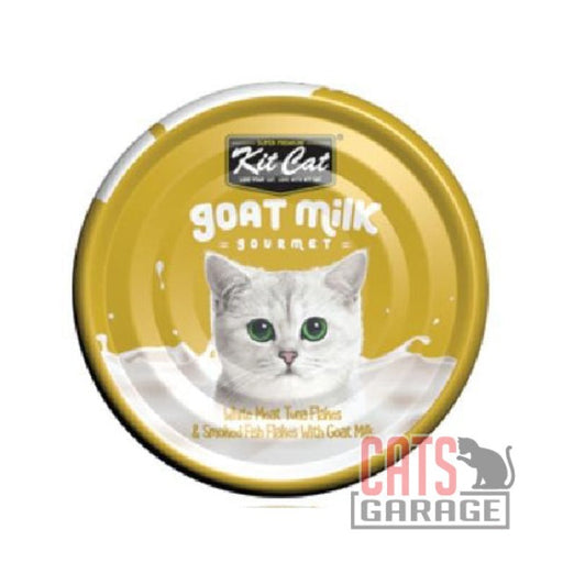 KitCat Goat Milk Gourmet White Meat Tuna Flakes & Smoked Fish 70g X24