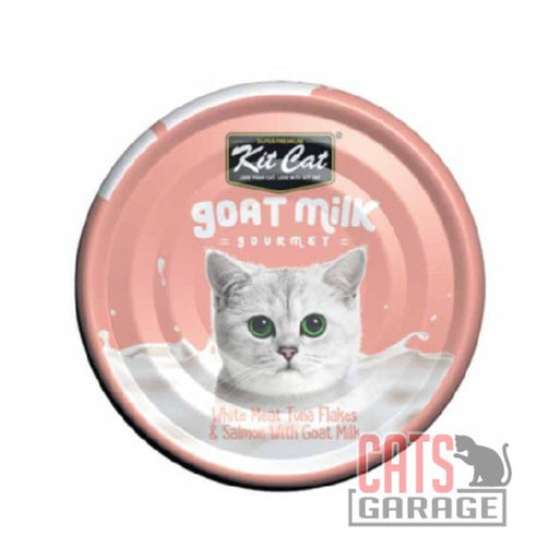 KitCat Goat Milk Gourmet White Meat Tuna Flakes & Salmon 70g X24