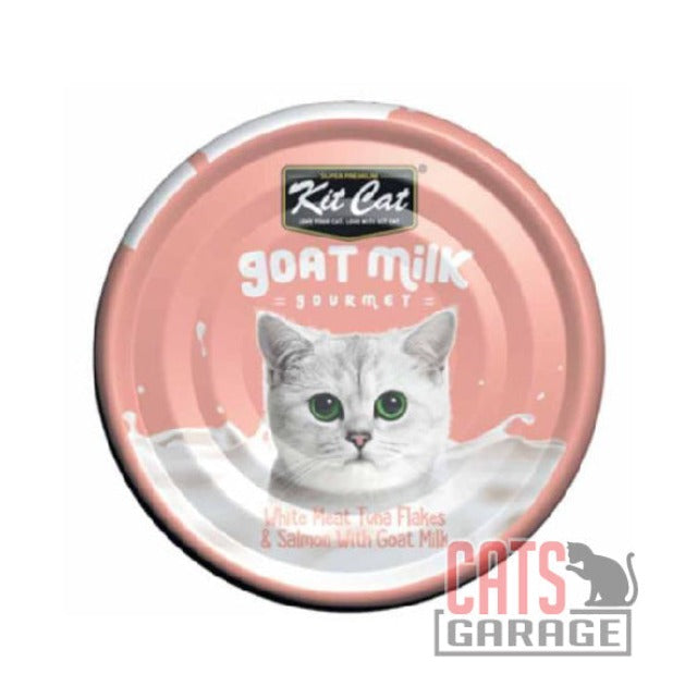 KitCat Goat Milk Gourmet White Meat Tuna Flakes & Salmon 70g X24