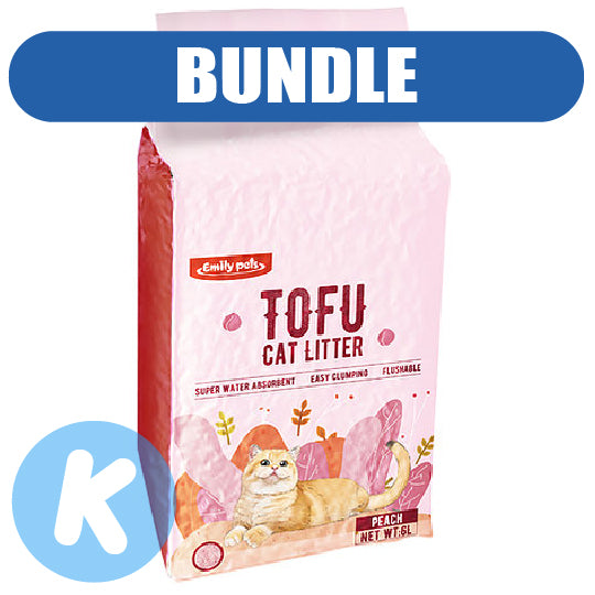Emily Pets Tofu Cat Litter Peach 6L X6 — Cats Garage