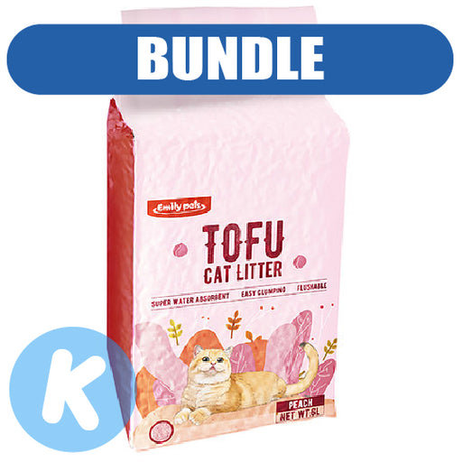 Emily Pets Tofu Cat Litter Peach 6L X6