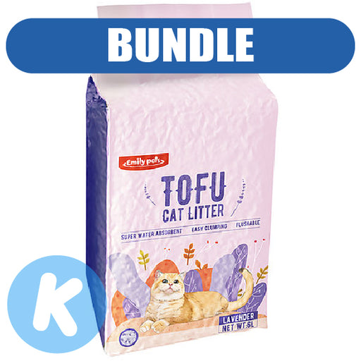 Emily Pets Tofu Cat Litter Lavender 6L X6