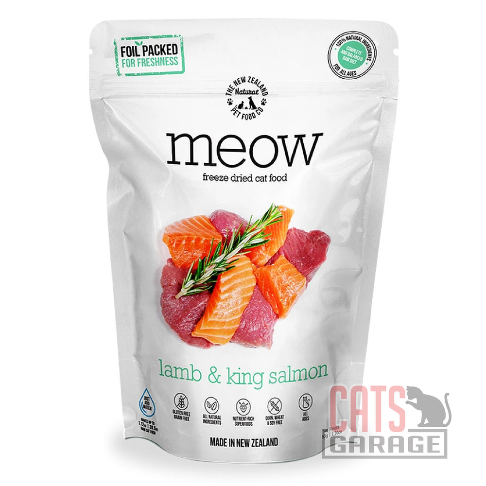 MEOW Freeze Dried Raw Lamb & King Salmon Grain-Free 50g X4