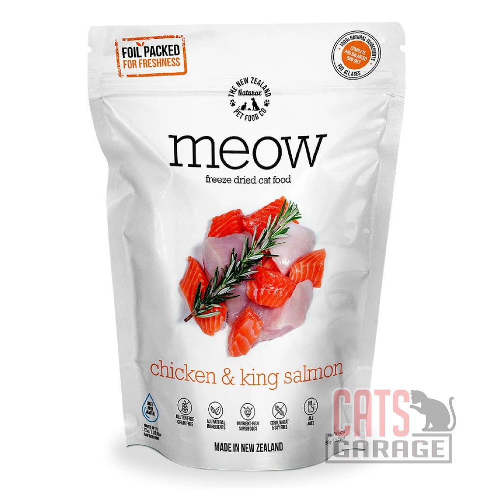 MEOW Freeze Dried Raw Chicken & King Salmon Grain-Free 50g X4