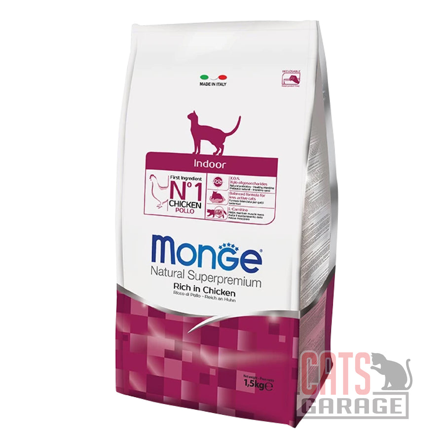 Monge Natural Superpremium Indoor Rich in Chicken Cat Dry Food (2 Sizes)