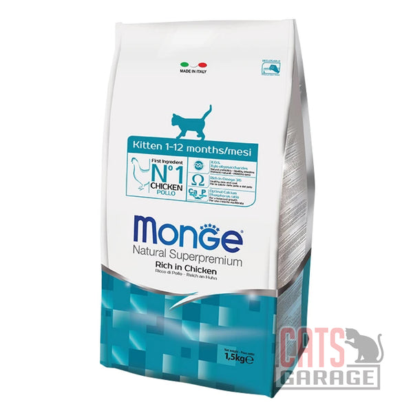 Monge Natural Superpremium Kitten Rich In Chicken Cat Dry Food (2 Sizes)