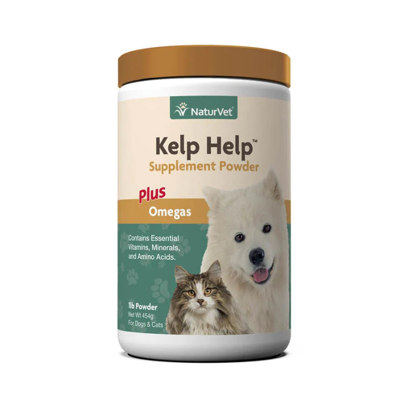 NaturVet Kelp Help Mineral & Vitamin Supplement Plus Omegas for Dogs & Cats 1lb