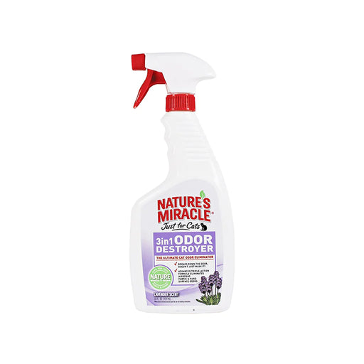 Nature’s Miracle Cat Just For Cats 3in1 Odor Destroyer Lavender 24oz