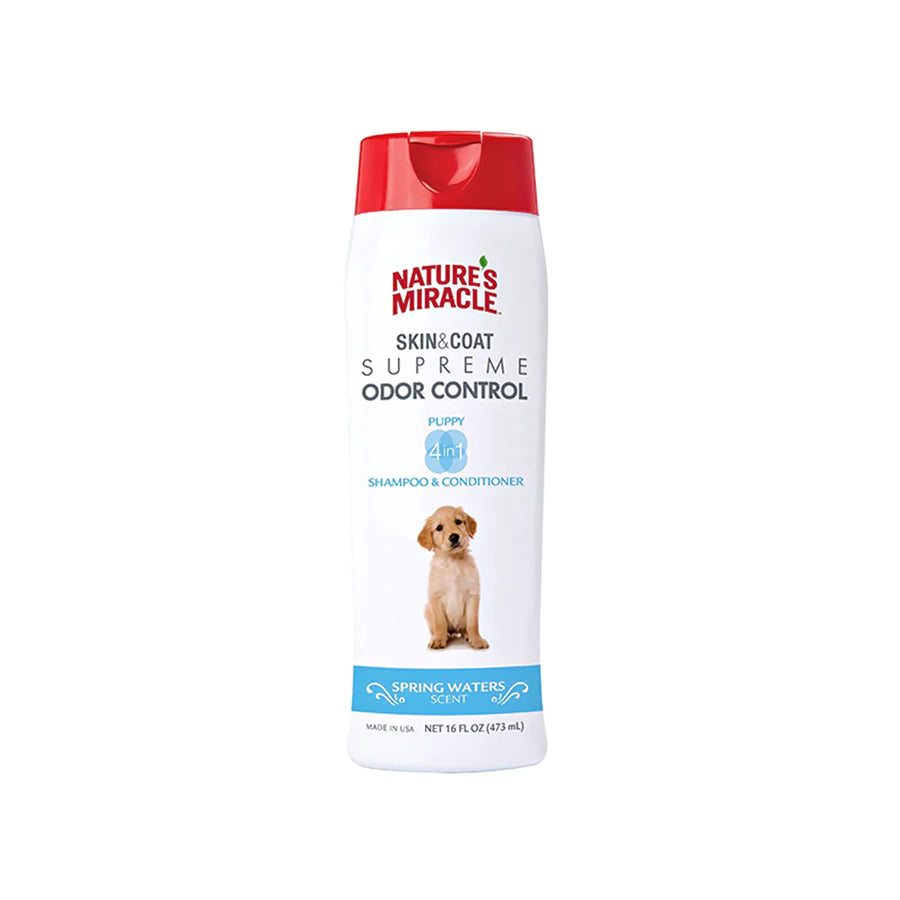 Nature's Miracle Dog Skin & Coat Supreme Odor Control Puppy Shampoo & Conditioner 16oz