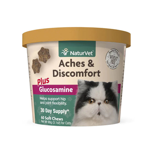 Naturvet Cat Aches & Discomfort Plus Glucosamine 60 count