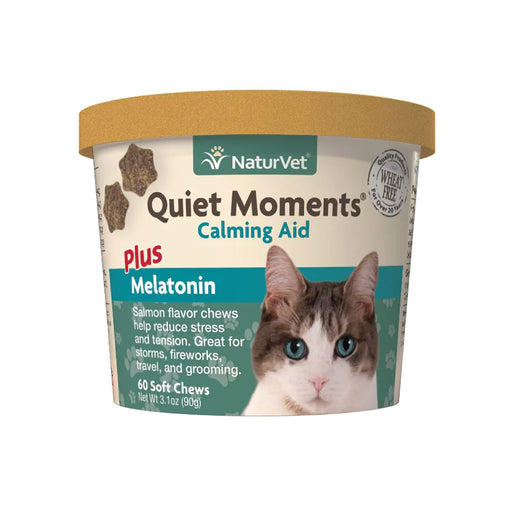 Naturvet Cat Quiet Moments Calming Aid Plus Melatonin 60 count