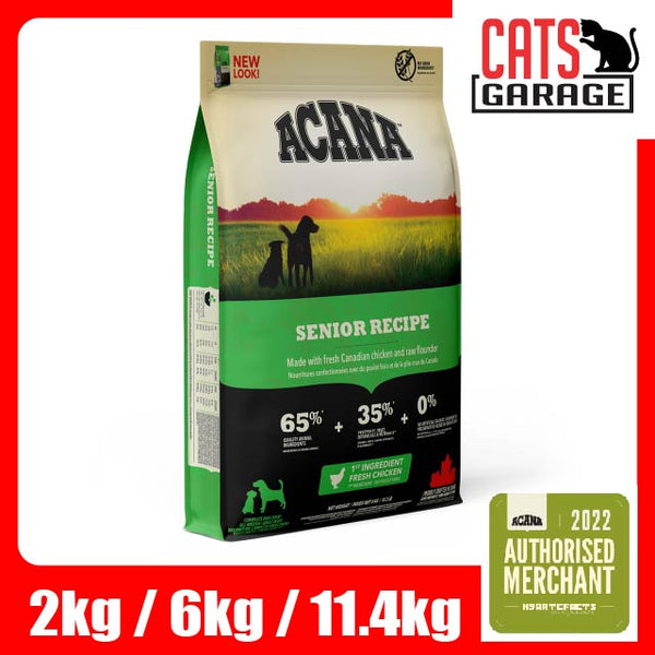 ACANA Heritage Senior Dog Food 2kg / 11.4kg | High Protein Joint Support Dry Dog Kibble