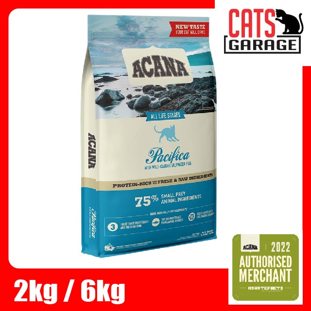 ACANA Pacifica Cat Dry Food 1.8kg / 4.5kg | High Protein Cat Kibble | Regional Fish Recipe