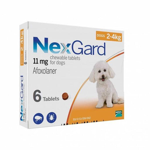 NexGard Chews For Dogs 2-4kg 6 Pcs