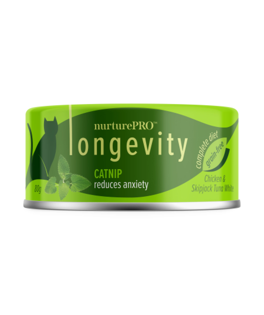 Nurture Pro Longevity Chicken And Skipjack Tuna White Meat with Catnip 80g X24