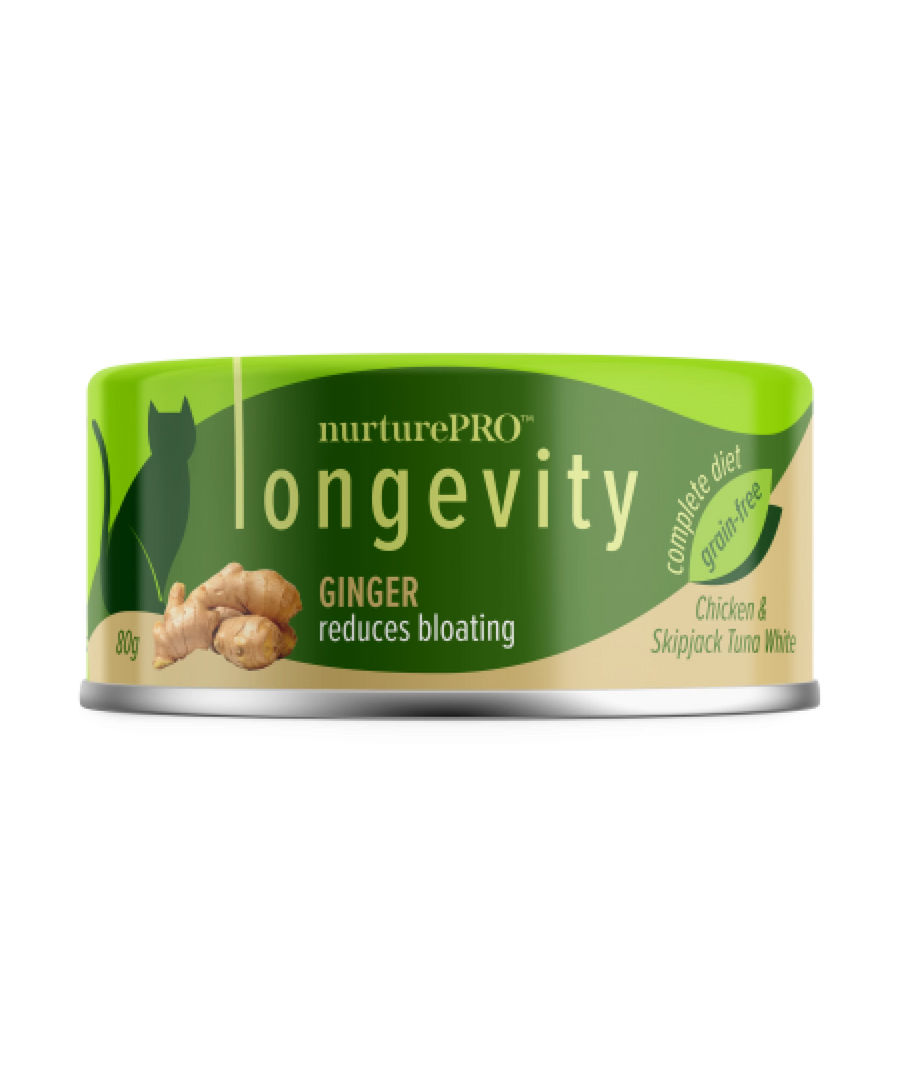 Nurture Pro Longevity Chicken And Skipjack Tuna White Meat with Ginger 80g X24