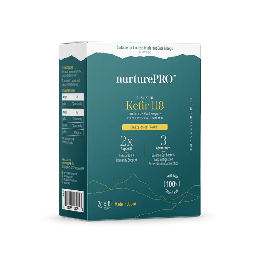 Nurture Pro Kefir 118 Probiotics + Plant Enxymes Freeze-Dried Powder [Cats & Dogs] 2g x 15sachets