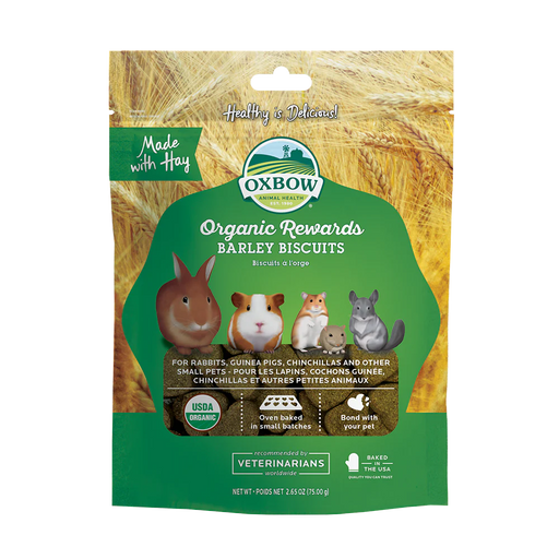 Oxbow Organic Rewards Barley Biscuits 75g
