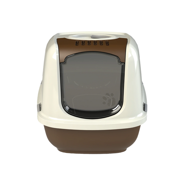 PeeWee EcoDome Cat Litter Tray Brown