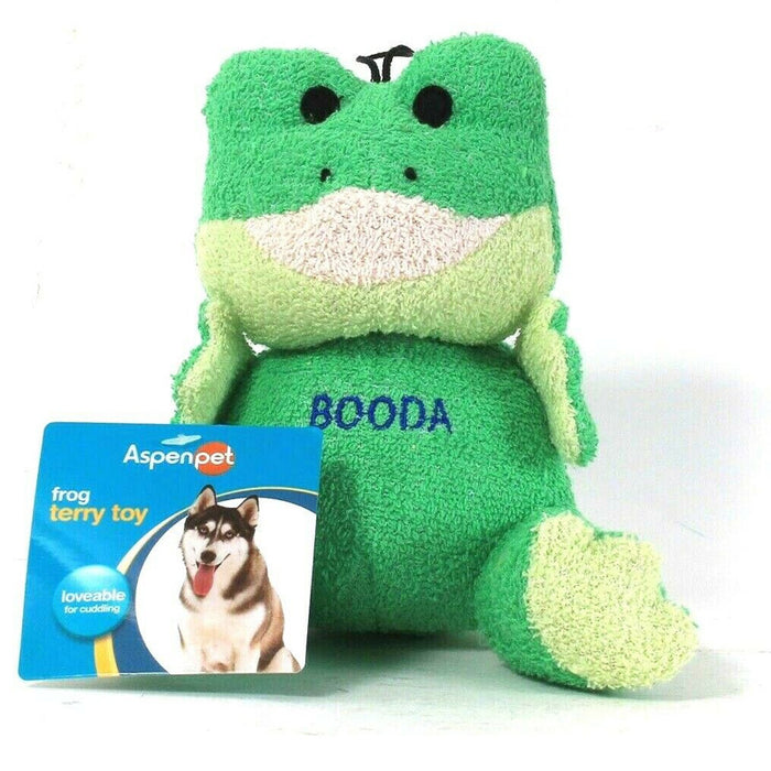 Petmate Aspen pet Booda Large Frog Terry Toy