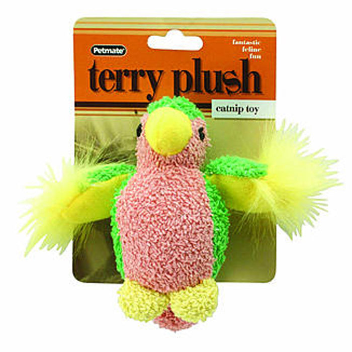 Petmate Terry Plush Catnip Toy Parrot