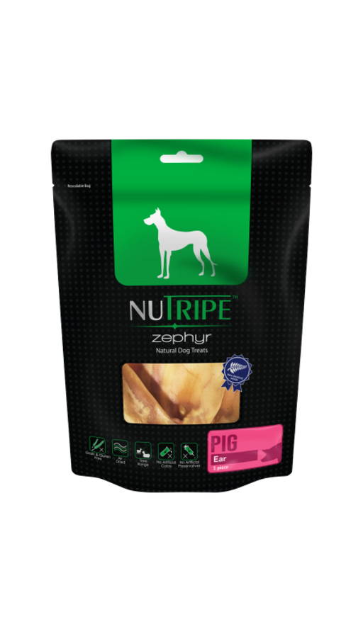 Nutripe Zephyr Air Dried Pig Ear Dog Treats 1pc