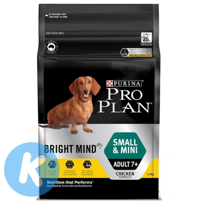 Purina Pro Plan Canine Adult 7+ Bright Mind Small & Mini Dog Dry Food 2.5kg