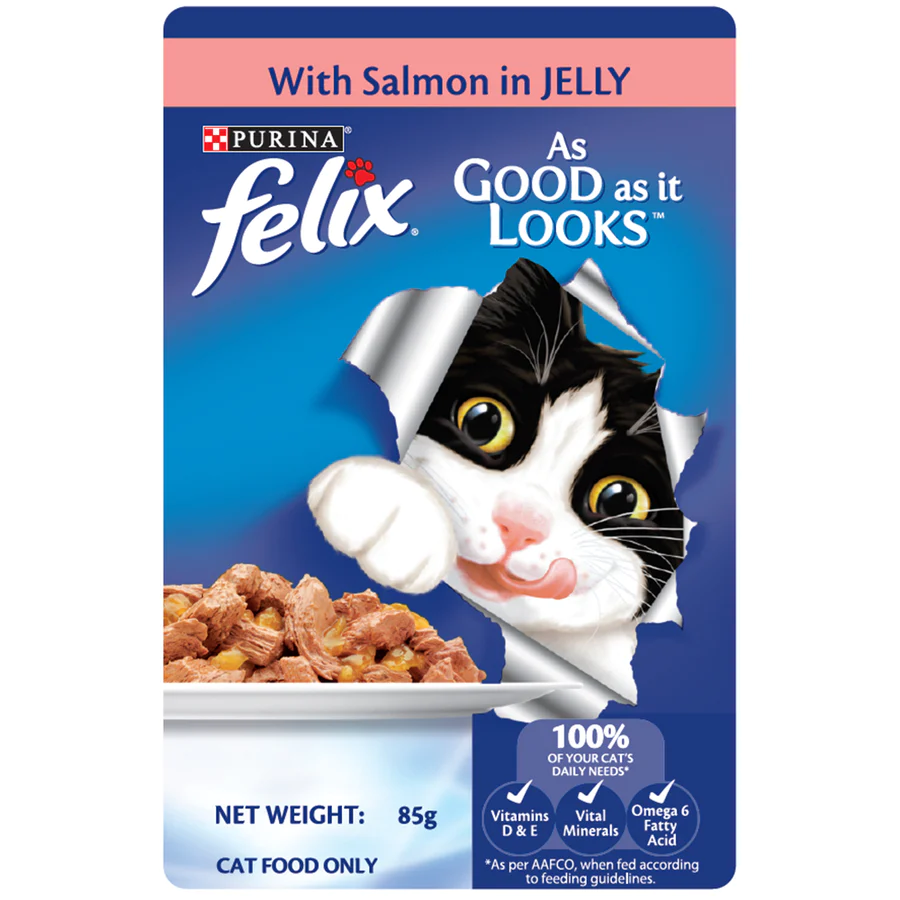 Purina Felix Adult Salmon in Jelly 85g X24