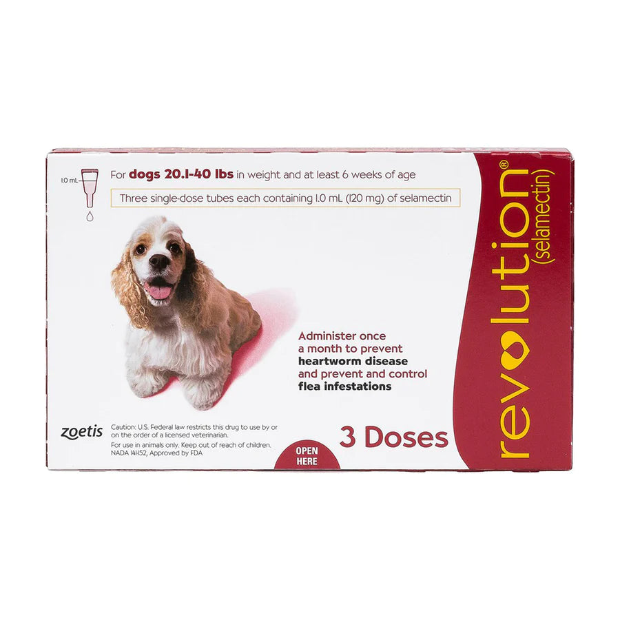 Revolution Spot-On for Dogs 10.1 to 20.0 kg (Red) 3pc
