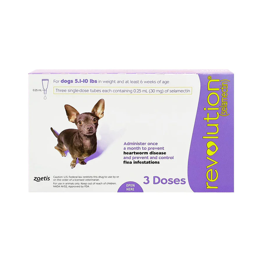 Revolution Spot-On for Dogs 2.6 to 5.0 kg (Purple) 3pc