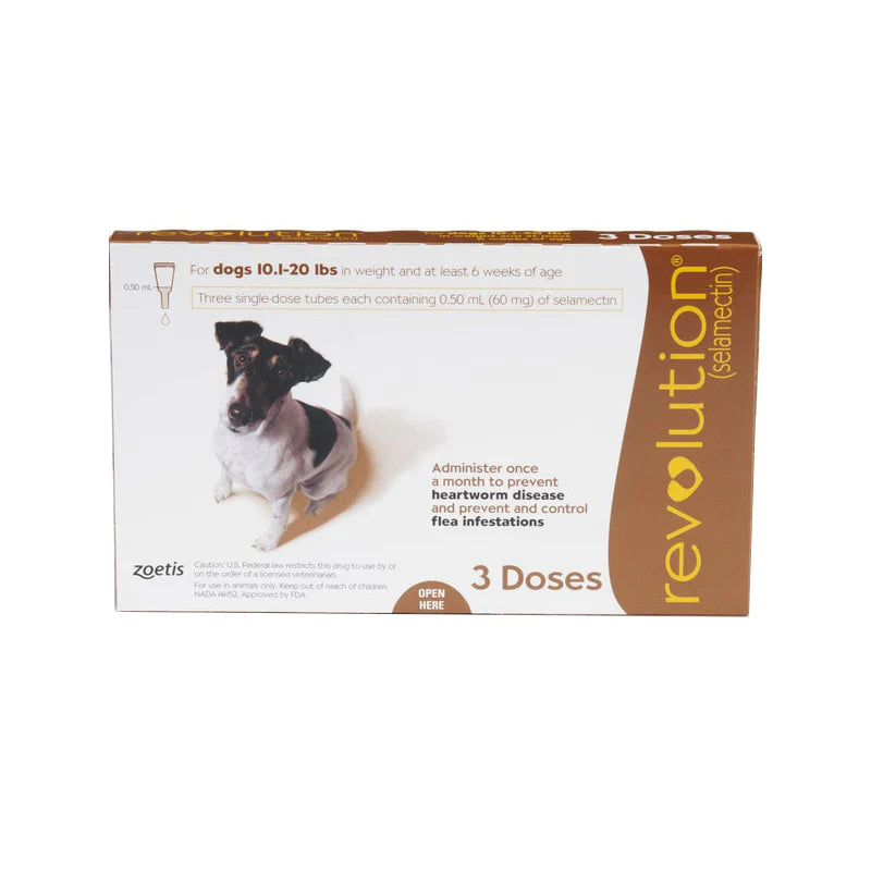 Revolution Spot-On for Dogs 5.1 to 10.0 kg (Brown) 3pc