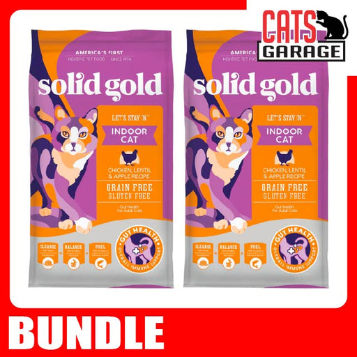 Solid Gold Let's Stay In - Indoor Cat / Chicken, Lentils & Apples (3 Sizes)