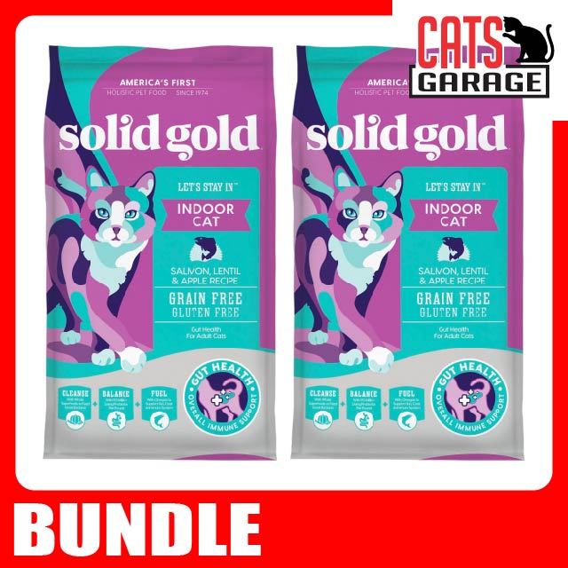 Solid Gold Let's Stay In Indoor Cat / Salmon, Lentils & Apples (2 Sizes)