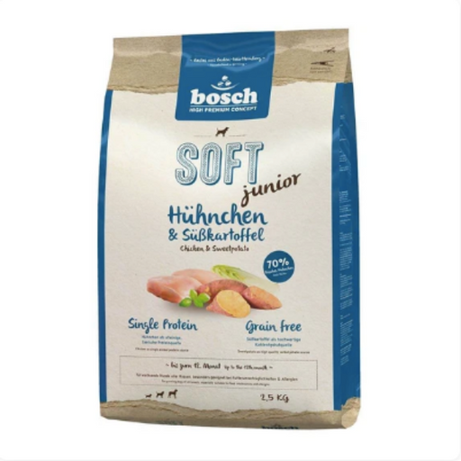 Bosch High Premium Soft+ Junior Chicken & Sweet Potato Grain Free Dry Dog Food (3 Sizes)