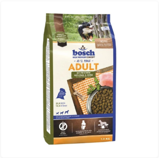 Bosch High Premium Adult Poultry & Millet Dry Dog Food (3 Sizes)