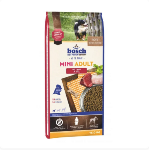 Bosch High Premium Adult Mini Lamb & Rice Dry Dog Food (3 Sizes)