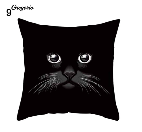 Funny 3D Cat Eyes Pillow Case Cushion Cover - #9
