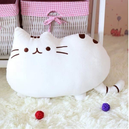 Soft Plush Stuffed Toy Cat - WHITE