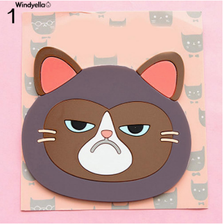 Cat Shaped Tea Silicon Coaster Pad - #1