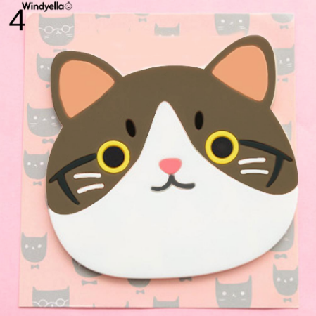 Cat Shaped Tea Silicon Coaster Pad - #4