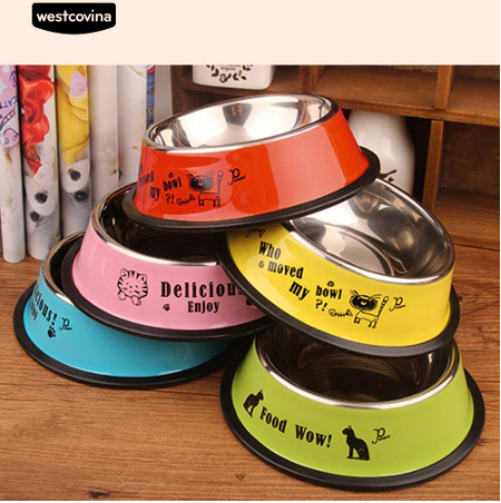 Stainless Steel Anti-Skid Food Water Bowl