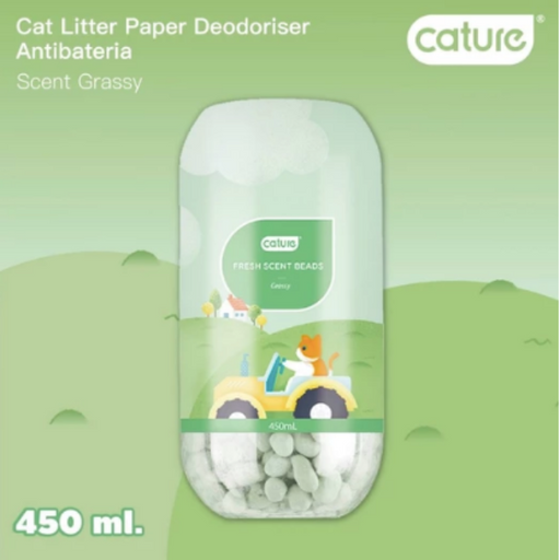 Cature® Fresh Scent Beads Cat Litter Deodoriser 450ml (Grassy)