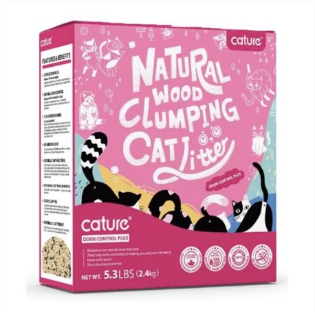 Cature® Odour Control Plus Natural Wood Clumping Cat Litter (2 Sizes)