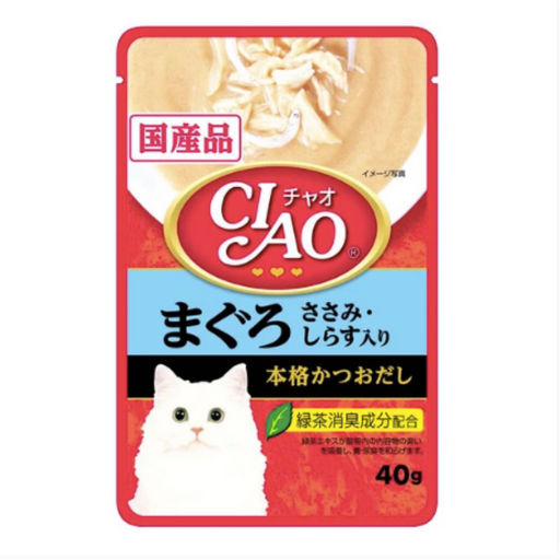 CIAO Creamy Soup Tuna Maguro, Chicken Fillet & Shirasu 40g X 16 Pouch