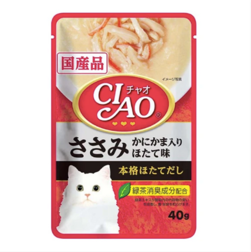 CIAO Creamy Soup Chicken Fillet, Crab Stick & Scallop 40g X 16 Pouch