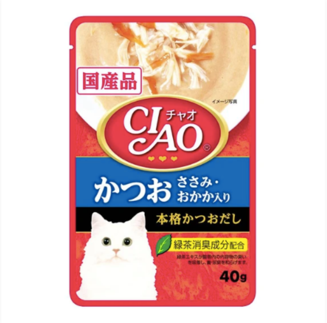 CIAO Creamy Soup Tuna Katsuo, Chicken Fillet & Bonito 40g X 16 Pouch