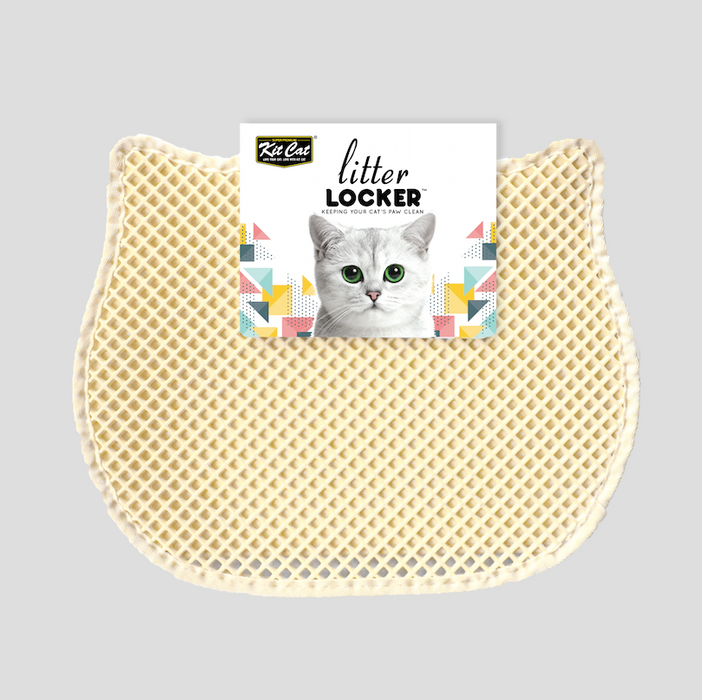 KitCat Double Layer Litter Locker Mat Beige Cats Garage